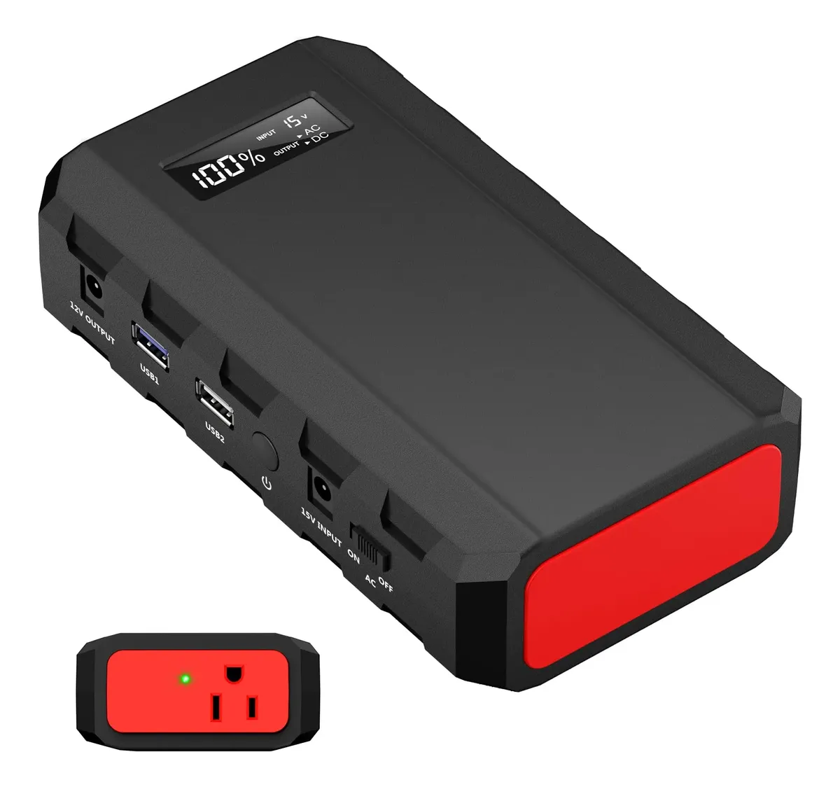 Tomada Inversora AC Portátil 24000mAh Carregador de Emergência